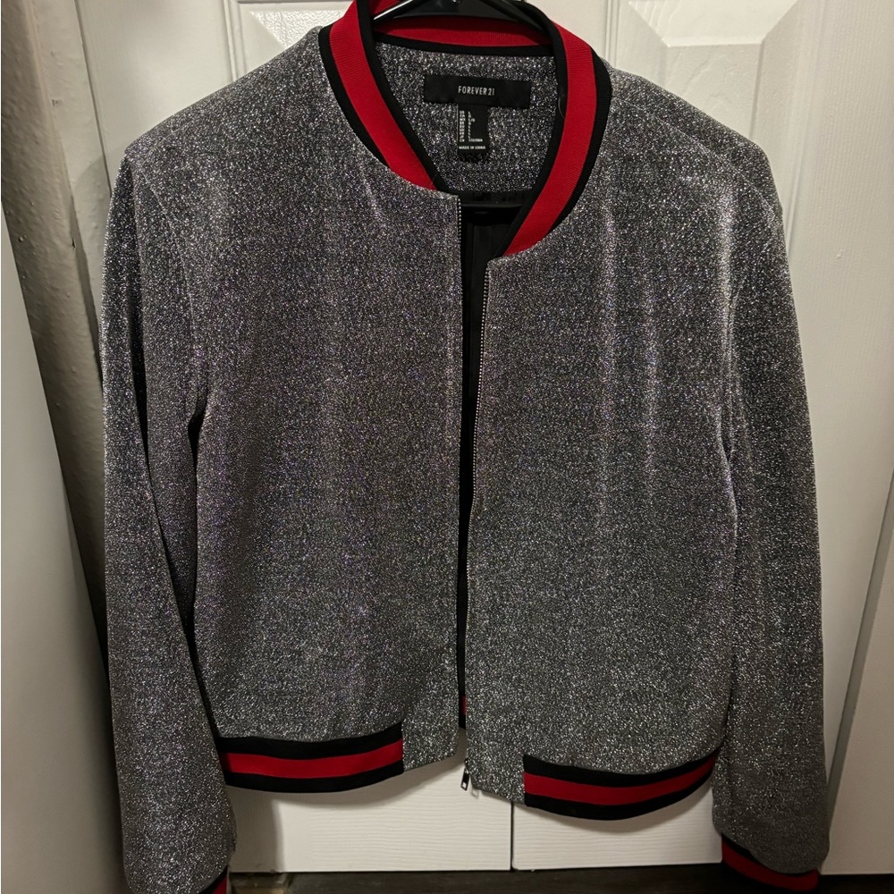F21 silver jacket